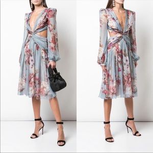 PatBo Peony Print Floral Cut Out Dress Size US 4